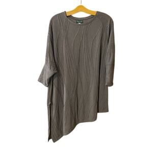 Kathmandu Imports one size Brown Tunic asymmetrical artsy textured Nepal